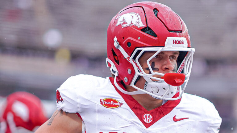Arkansas Razorbacks linebacker Ben Bogle during game against the Texas A&M Aggies at Kyle Field