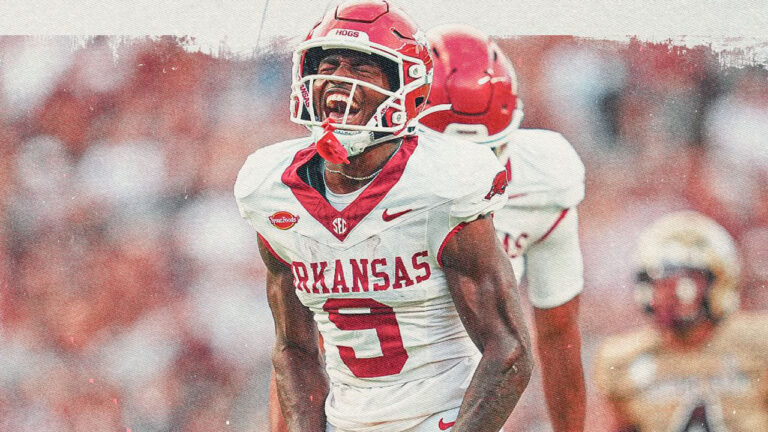 Arkansas Razorbacks defensive lineman Charlie Collins during the game against the Texas A&M Aggies at Kyle Field