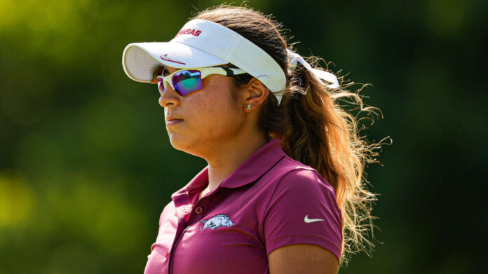 Razorbacks golfer Maria Jose Marin during second round at Blessings